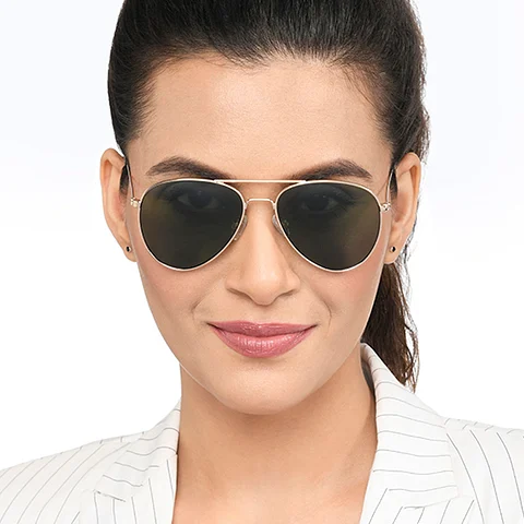 Vincent Chase Gold Full Rim Aviator Size : Narrow - Image 8