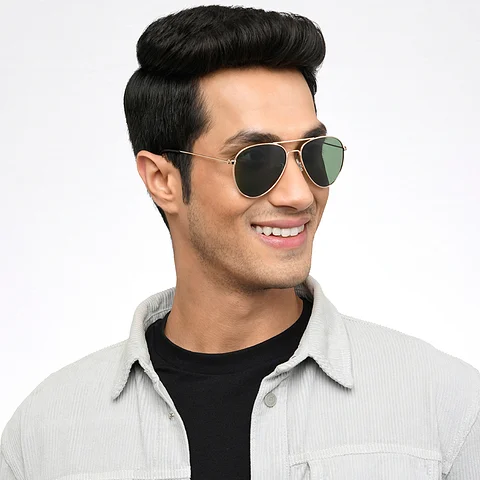 Vincent Chase Gold Full Rim Aviator Size : Narrow - Image 10