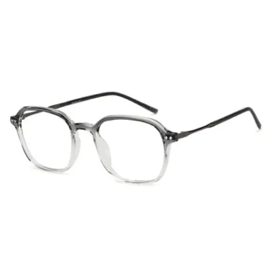 Gray Transparent Full Rim Square Size : Medium